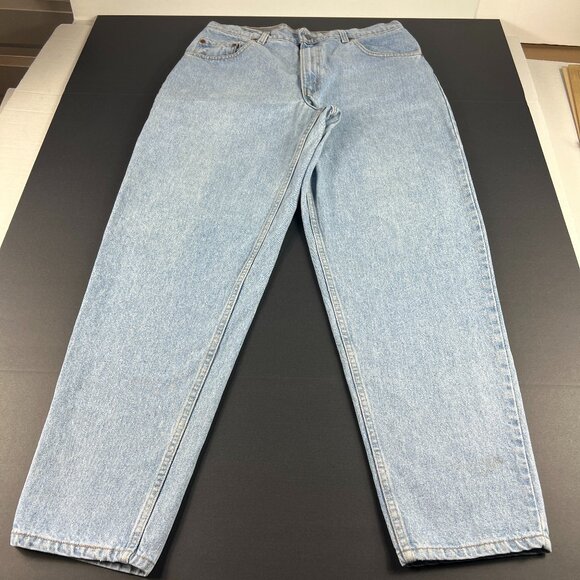 VTG 90s Levi's Jeans Men's 35x30* 560 Loose Tapered Light Blue Denim Tag 36x32